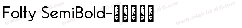 Folty SemiBold字体转换